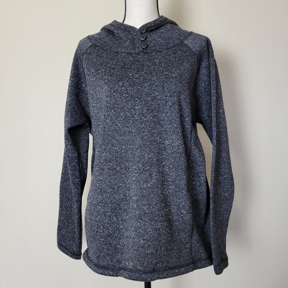 NWOT Victory Outfitters Women's XL Pullover Hood Pockets Dark Gray Top